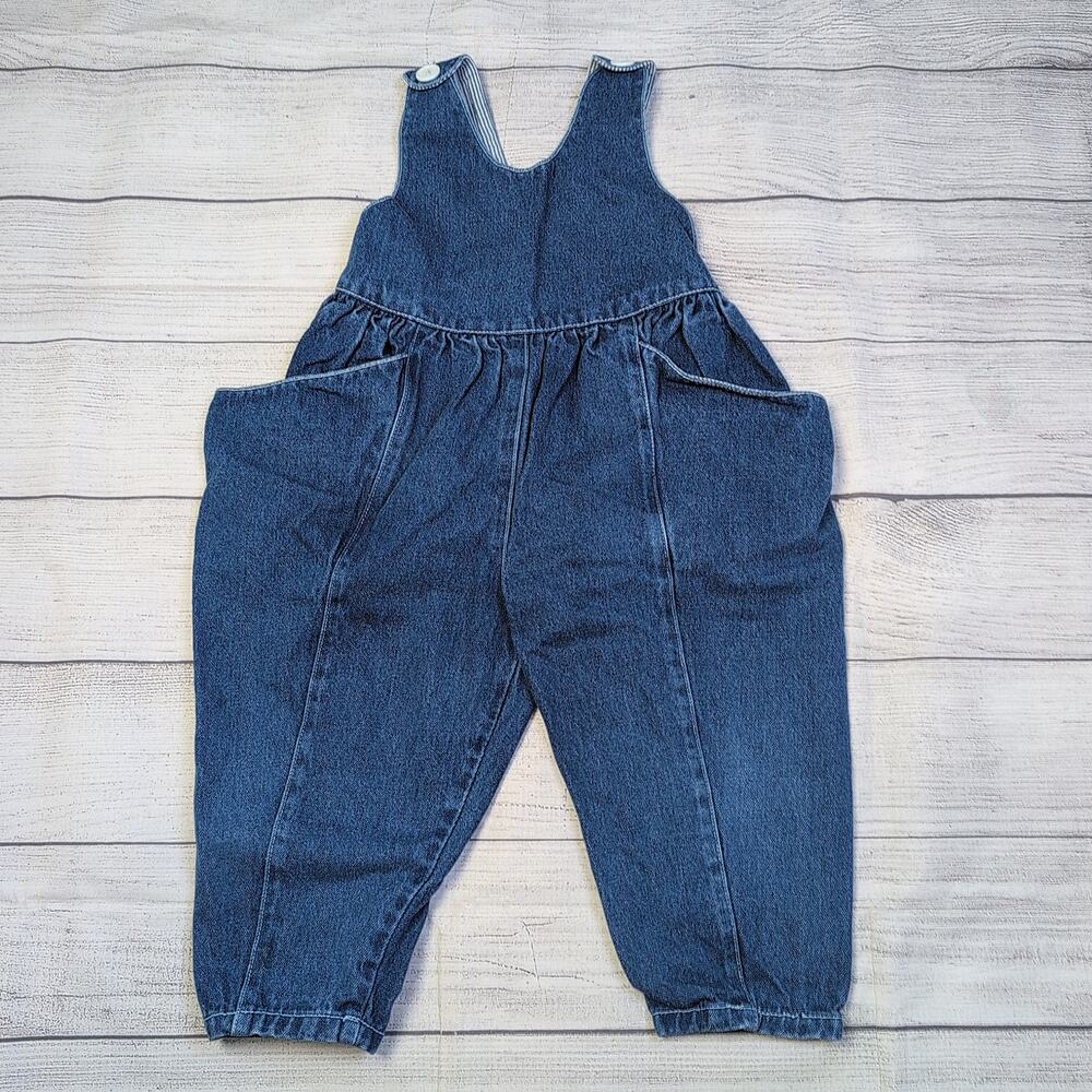 4T Vintage Backyard Blues Denim Overalls